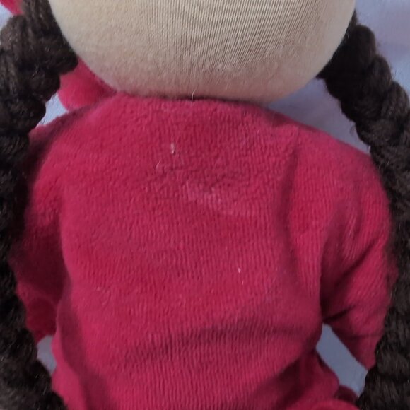 Kathe Kruse Vintage Plush Doll Red Brown Braids Wool Soft Body Hat Waldorf 13" - Picture 3 of 11